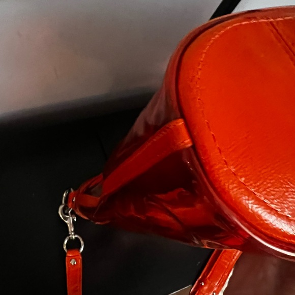 Coach 15021 PVC Metallic Transparent Clear Orange Tote  Rare Plastic Beach Bag - Picture 9 of 15